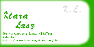 klara lasz business card